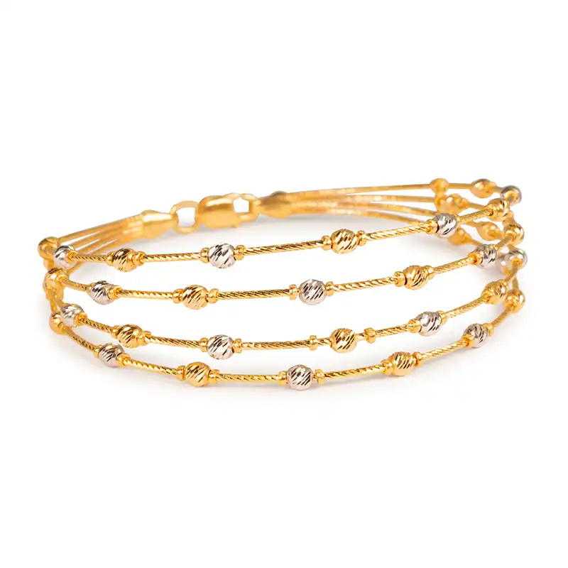 Delicate Bangle Bracelet with four rows